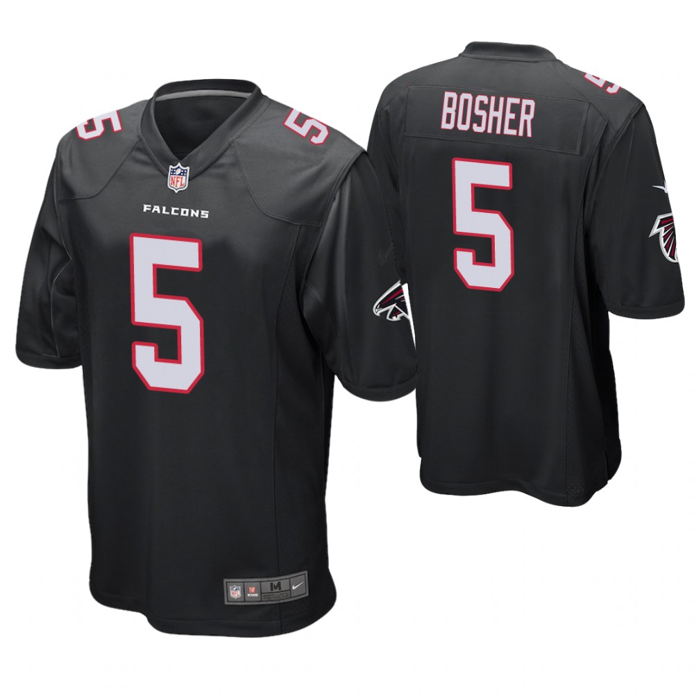 Atlanta Falcons #5 Matt Bosher Black Game Jersey
