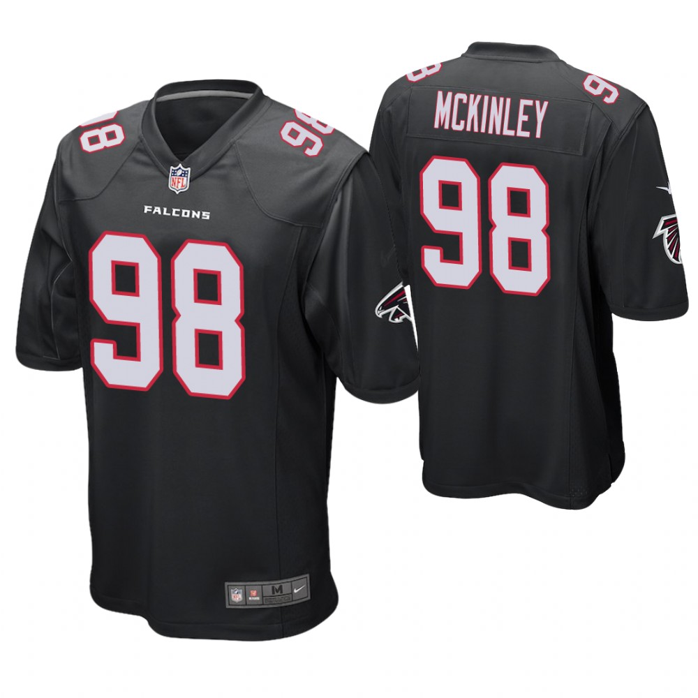 Atlanta Falcons #98 Takkarist McKinley Black Game Jersey