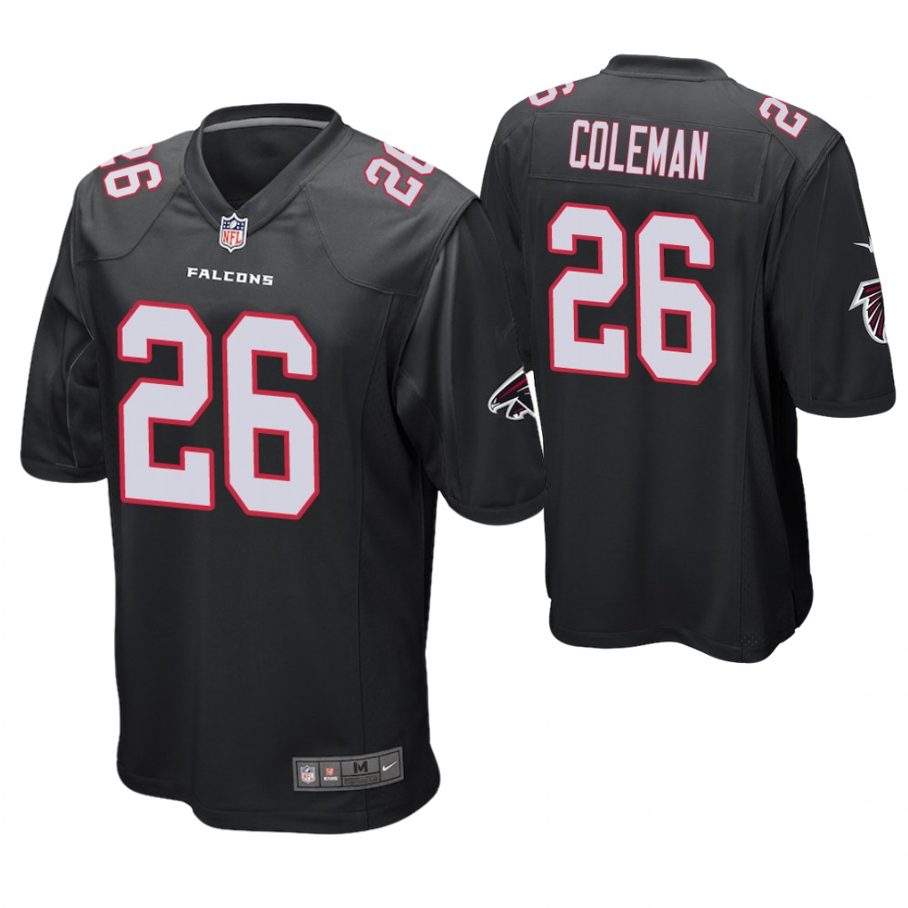 Atlanta Falcons #26 Tevin Coleman Black Game Jersey