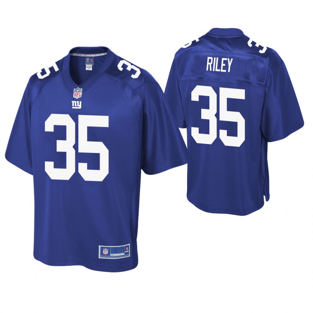 New York Giants #35 Curtis Riley Royal Pro Line Player Jersey