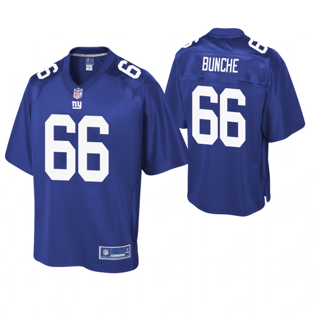 New York Giants #66 Malcolm Bunche Royal Pro Line Player Jersey