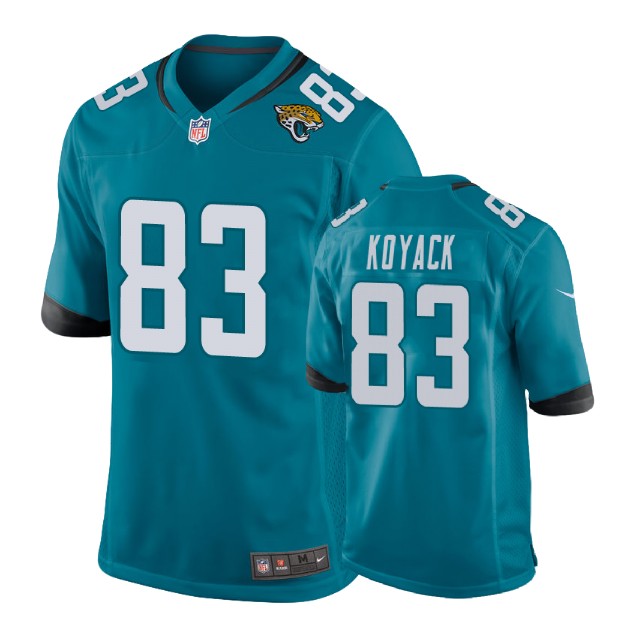 Jacksonville Jaguars #83 Ben Koyack Teal Game Jersey Jacksonville Jaguars #83 Ben Koyack Teal Game Jersey