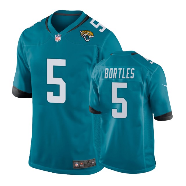 Jacksonville Jaguars #5 Blake Bortles Teal Game Jersey