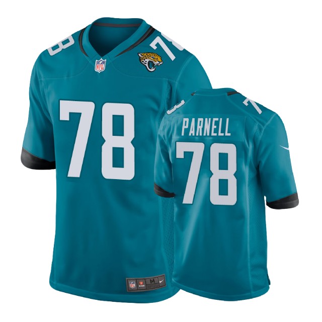 Jacksonville Jaguars #78 Jermey Parnell Teal Game Jersey