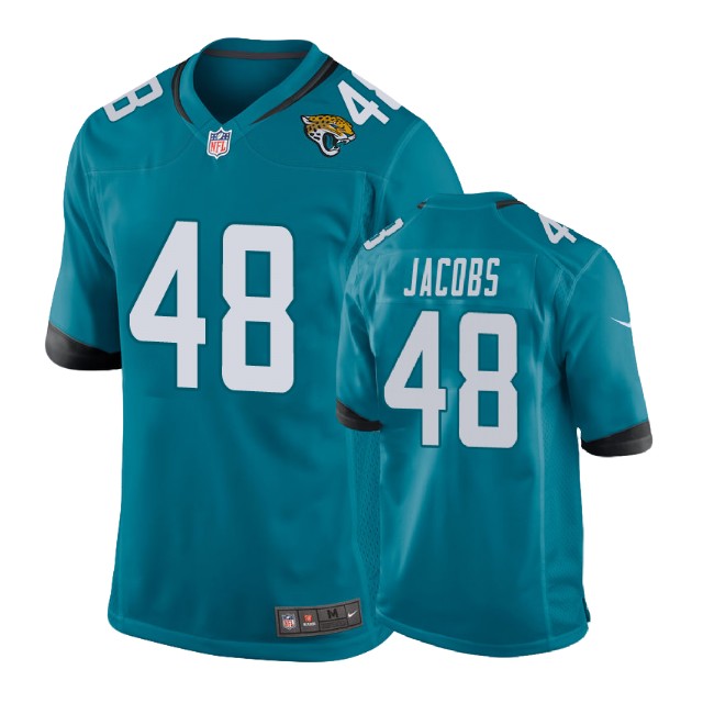 Jacksonville Jaguars #48 Leon Jacobs Teal Game Jersey