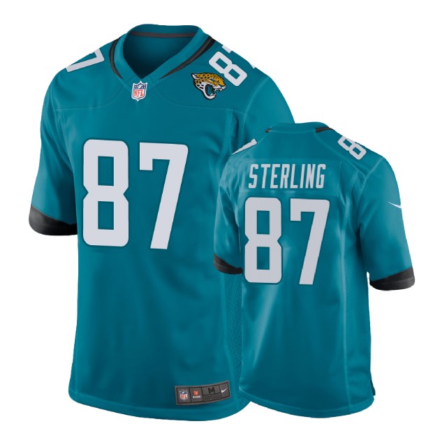 Jacksonville Jaguars #87 Neal Sterling Teal Game Jersey