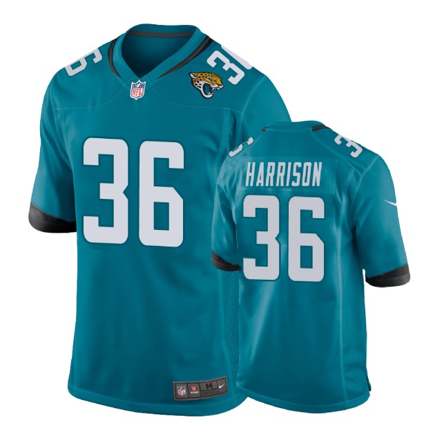 Jacksonville Jaguars #36 Ronnie Harrison Teal Game Jersey