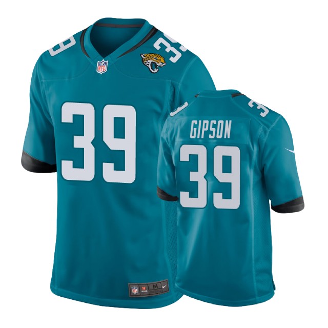 Jacksonville Jaguars #39 Tashaun Gipson Teal Game Jersey
