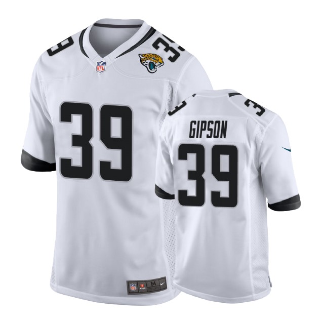 Jacksonville Jaguars #39 Tashaun Gipson White New 2018 Game Jersey