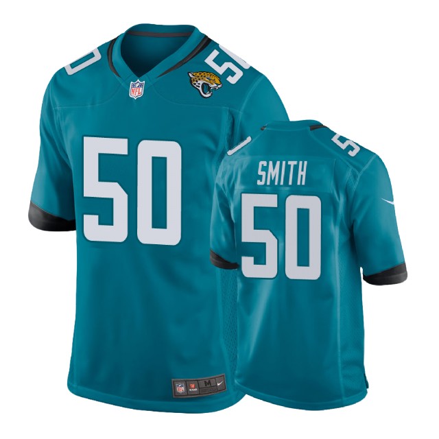 Jacksonville Jaguars #50 Telvin Smith Teal Game Jersey