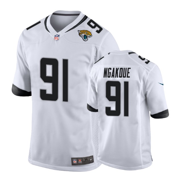 Jacksonville Jaguars #91 Yannick Ngakoue White New 2018 Game Jersey Jacksonville Jaguars #91 Yannick Ngakoue White New 2018 Game Jersey