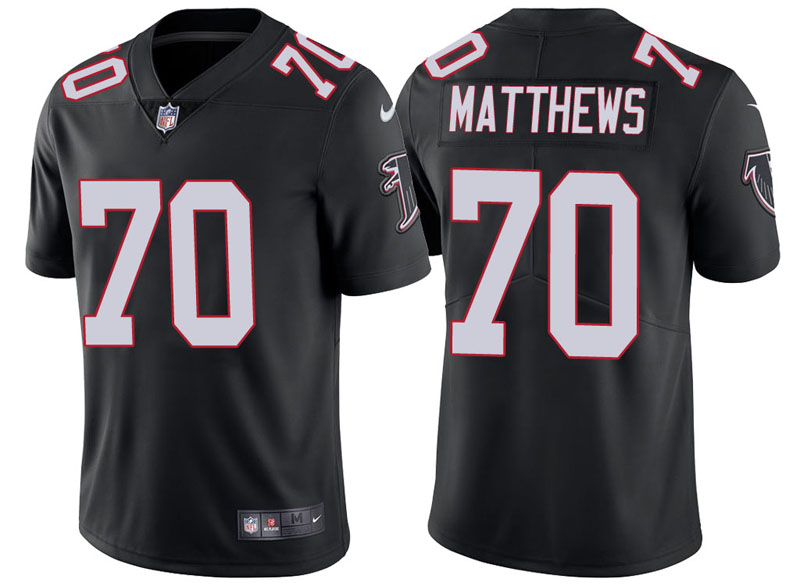 Atlanta Falcons #70 Jake Matthews Black Vapor Untouchable Limited Player Jersey