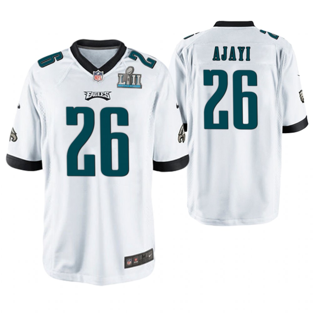 Philadelphia Eagles #26 Jay Ajayi White Super Bowl LII Champions Game Jersey Philadelphia Eagles #26 Jay Ajayi White Super Bowl LII Champions Game Jersey