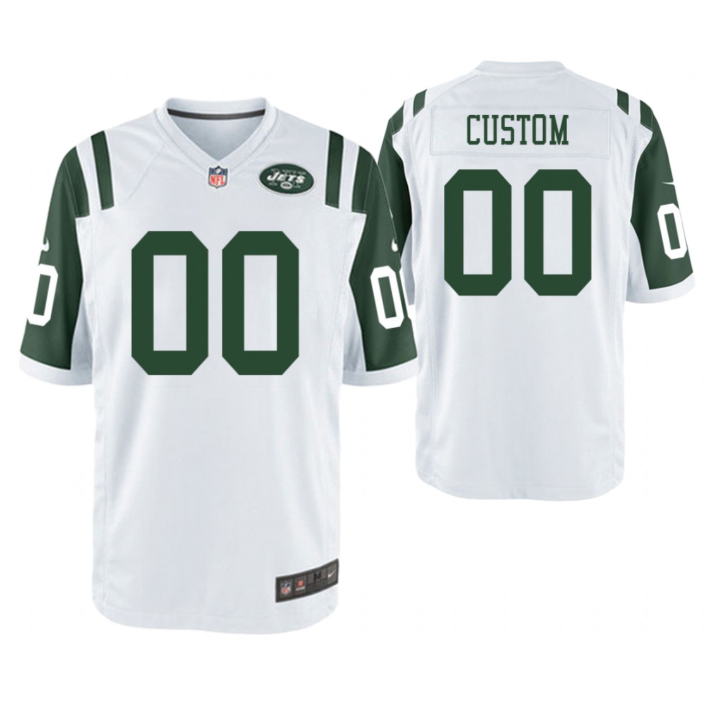 New York Jets White Game Customized Jersey