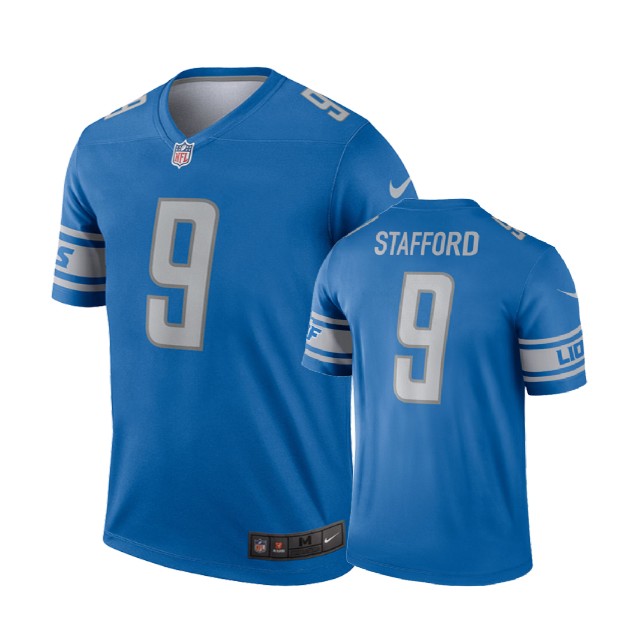 Detroit Lions #9 Matthew Stafford Blue Player Jersey