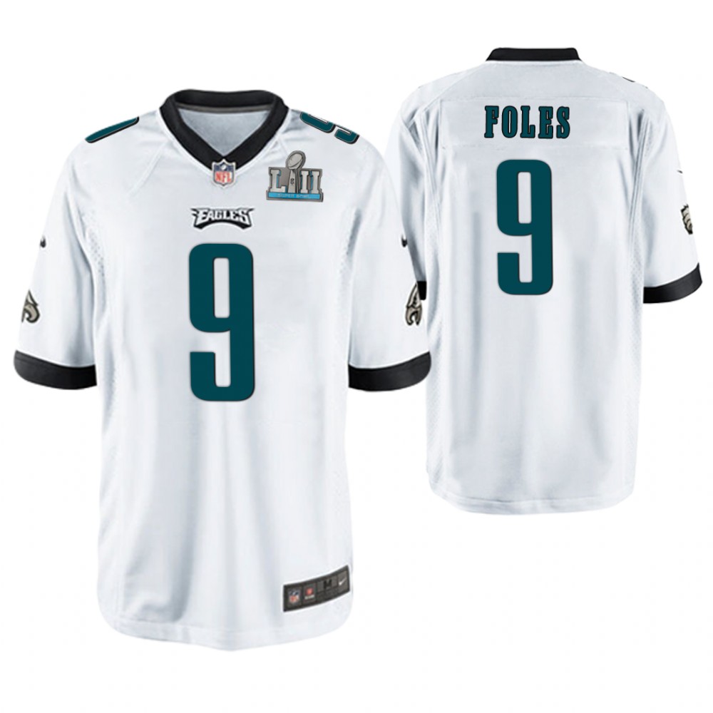 Philadelphia Eagles #9 Nick Foles White Super Bowl LII Champions Game Jersey