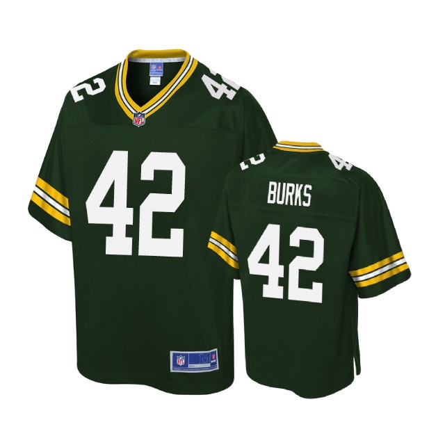 Green Bay Packers #42 Oren Burks Green Player Jersey Green Bay Packers #42 Oren Burks Green Player Jersey