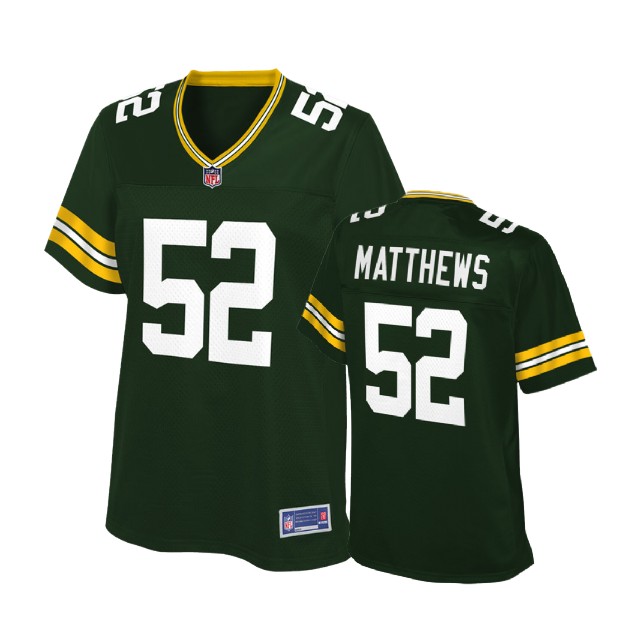 Green Bay Packers #52 Clay Matthews Green Pro Line Player Jersey