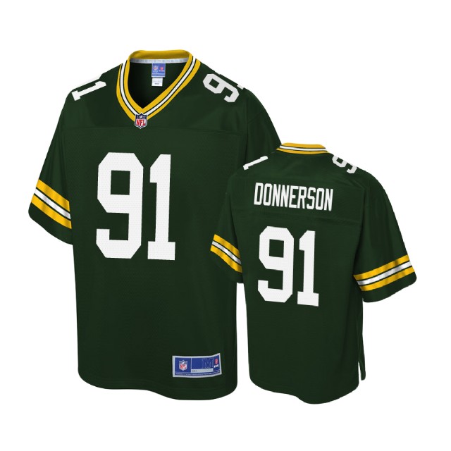 Green Bay Packers #91 Kendall Donnerson Green Player Jersey Green Bay Packers #91 Kendall Donnerson Green Player Jersey