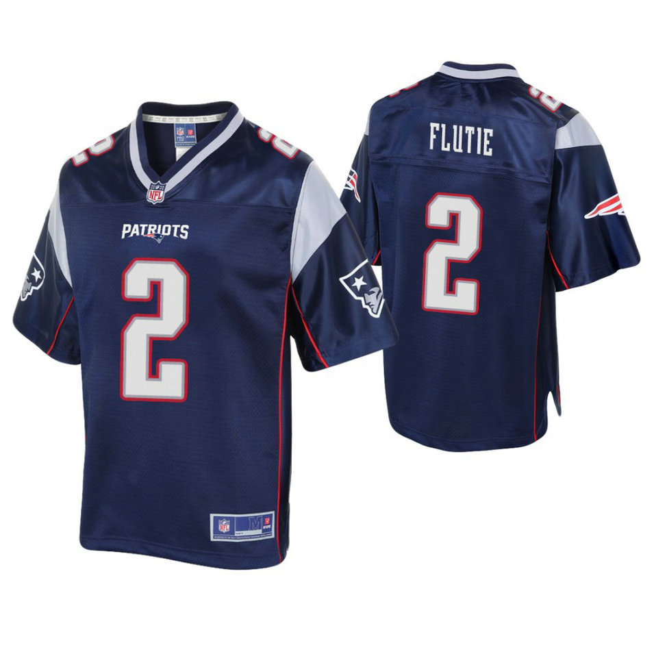 New England Patriots #2 Doug Flutie Navy Pro Line Retired Player Jersey New England Patriots #2 Doug Flutie Navy Pro Line Retired Player Jersey