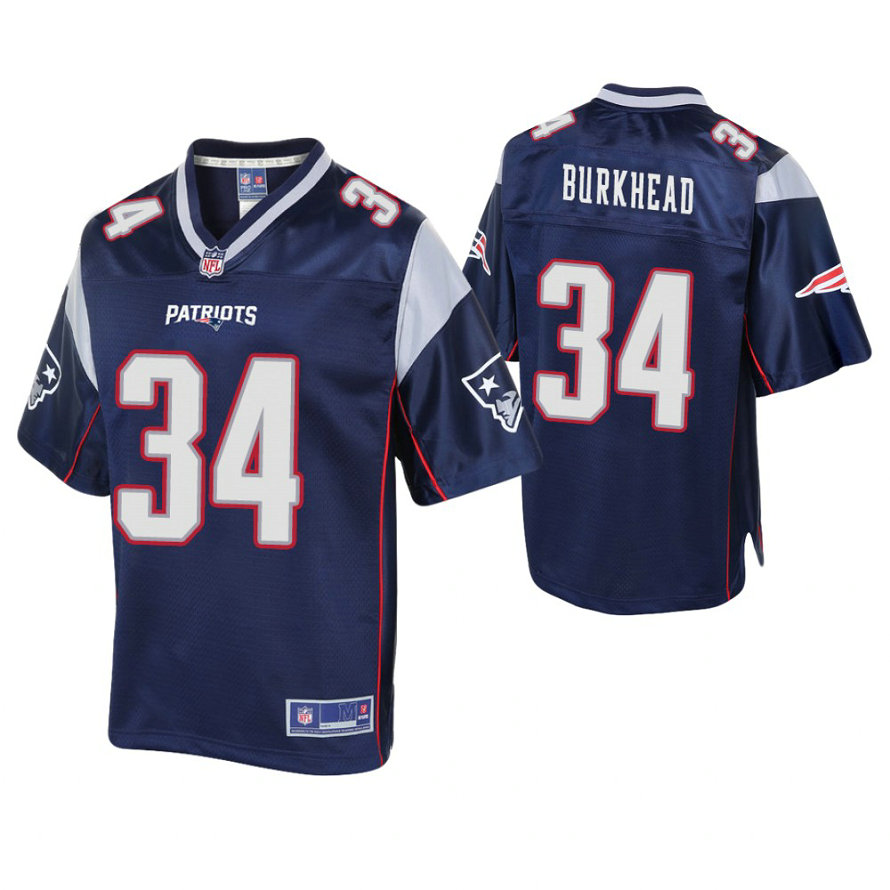 New England Patriots #34 Rex Burkhead Navy Pro Line Player Jersey New England Patriots #34 Rex Burkhead Navy Pro Line Player Jersey
