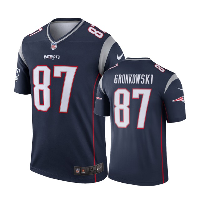 New England Patriots #87 Rob Gronkowski Navy Legend Jersey