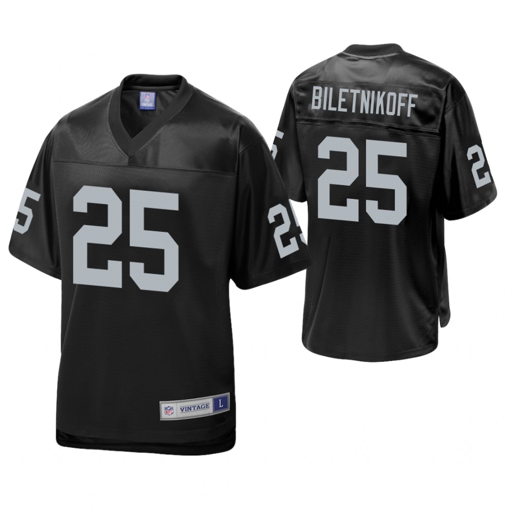 Oakland Raiders #25 Fred Biletnikoff Black Pro Line Retired Team Player Jersey Oakland Raiders #25 Fred Biletnikoff Black Pro Line Retired Team Player Jersey