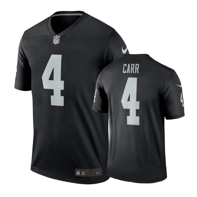 Oakland Raiders #4 Derek Carr Black Legend Jersey
