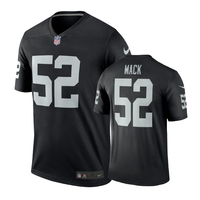 Oakland Raiders #52 Khalil Mack Black Legend Jersey