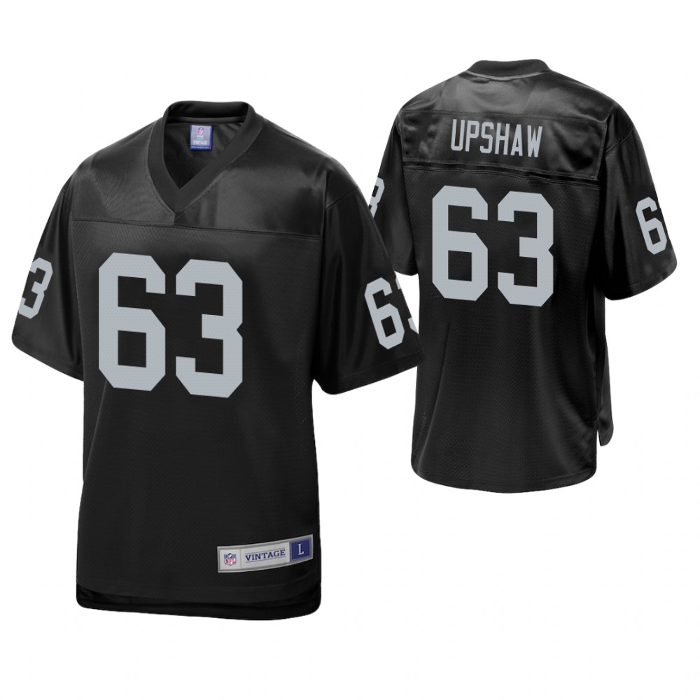 Oakland Raiders #63 Gene Upshaw Black Pro Line Retired Team Player Jersey Oakland Raiders #63 Gene Upshaw Black Pro Line Retired Team Player Jersey
