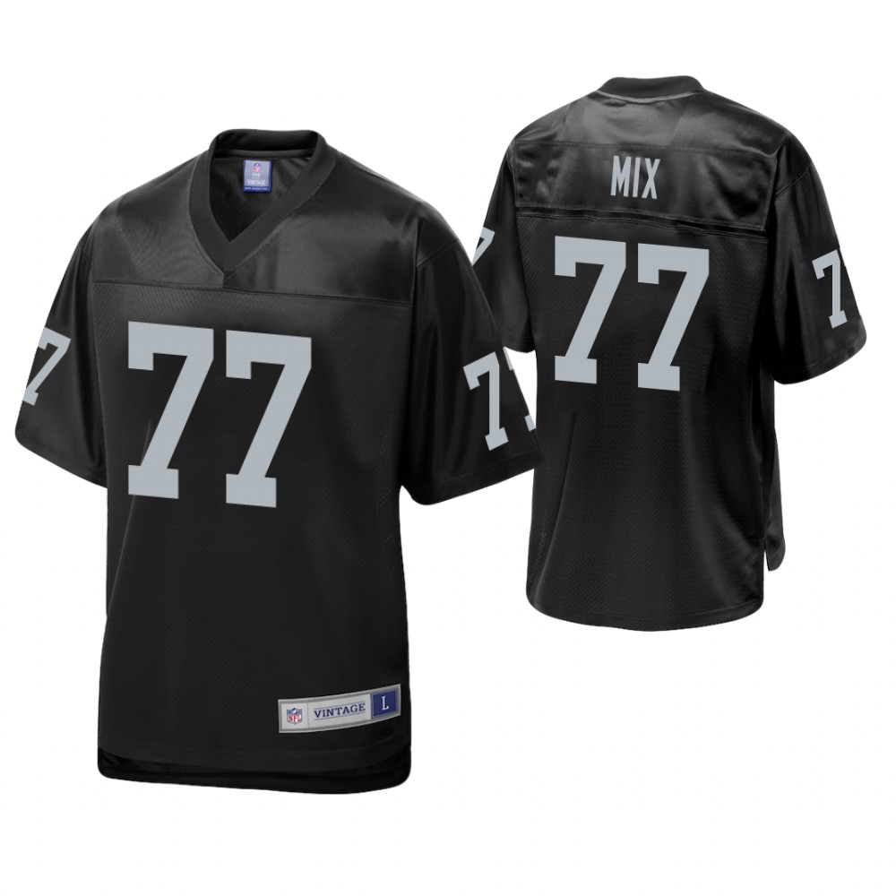 Oakland Raiders #77 Ron Mix Black Pro Line Retired Team Player Jersey Oakland Raiders #77 Ron Mix Black Pro Line Retired Team Player Jersey