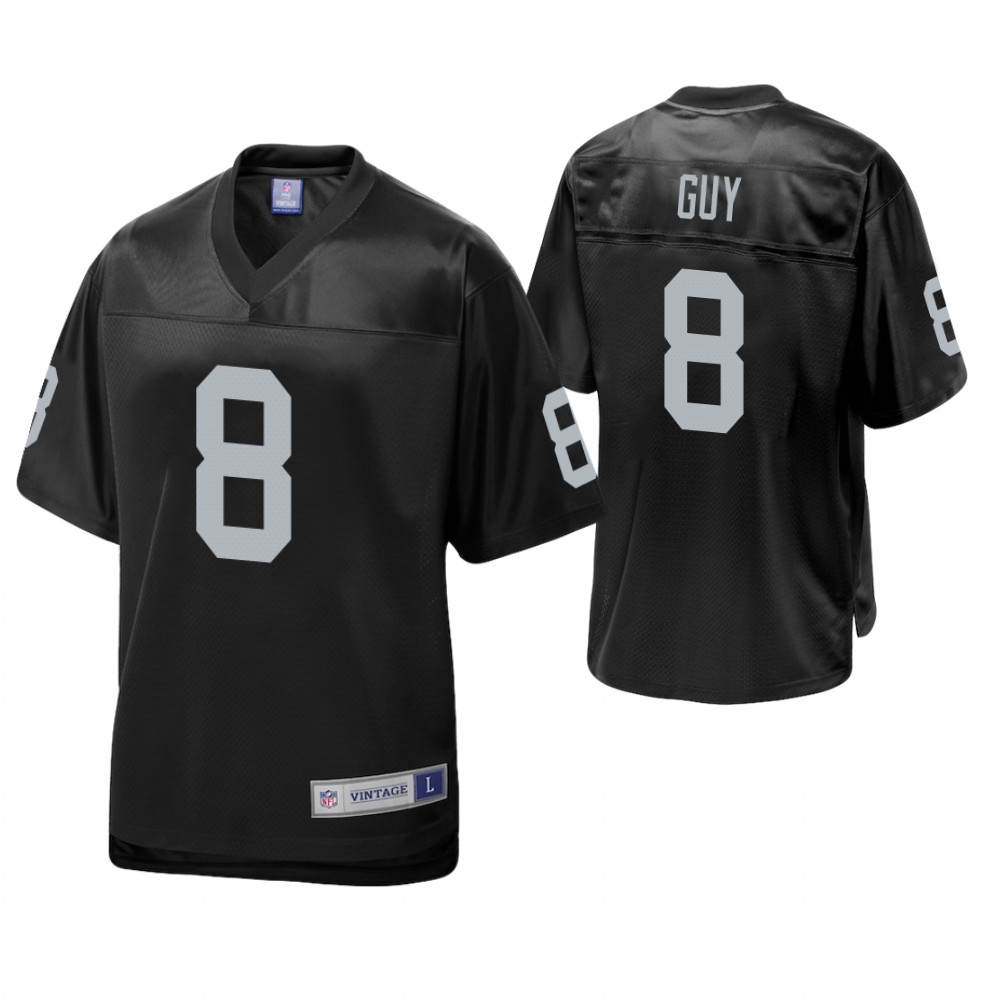 Oakland Raiders #8 Ray Guy Black Pro Line Retired Team Player Jersey Oakland Raiders #8 Ray Guy Black Pro Line Retired Team Player Jersey
