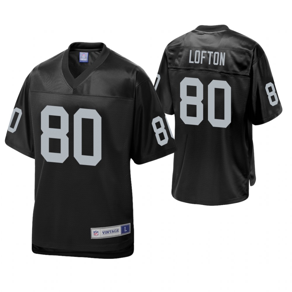 Oakland Raiders #80 James Lofton Black Pro Line Retired Team Player Jersey Oakland Raiders #80 James Lofton Black Pro Line Retired Team Player Jersey