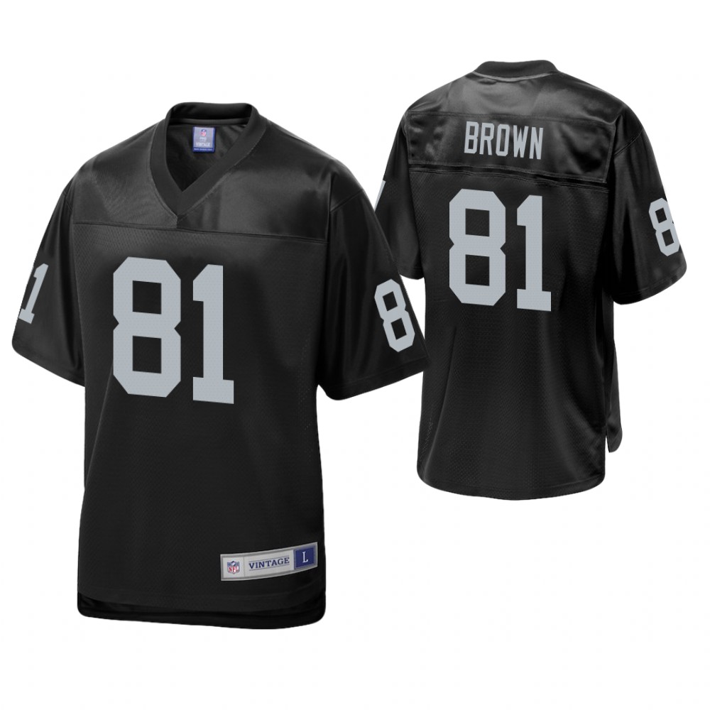 Oakland Raiders #81 Tim Brown Black Pro Line Retired Team Player Jersey Oakland Raiders #81 Tim Brown Black Pro Line Retired Team Player Jersey