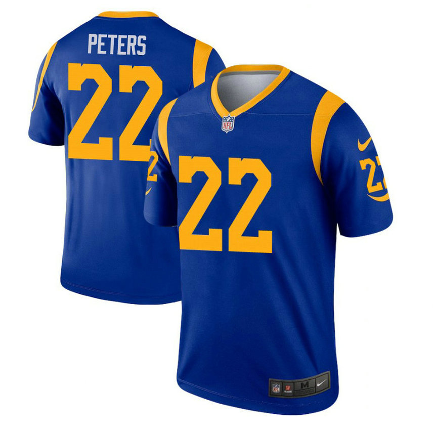 Los Angeles Rams #22 Marcus Peters Royal Legend Jersey Los Angeles Rams #22 Marcus Peters Royal Legend Jersey