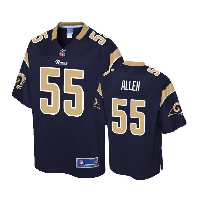 Los Angeles Rams #55 Brian Allen Navy Pro Line Player Jersey With Super Bowl LVI Patch