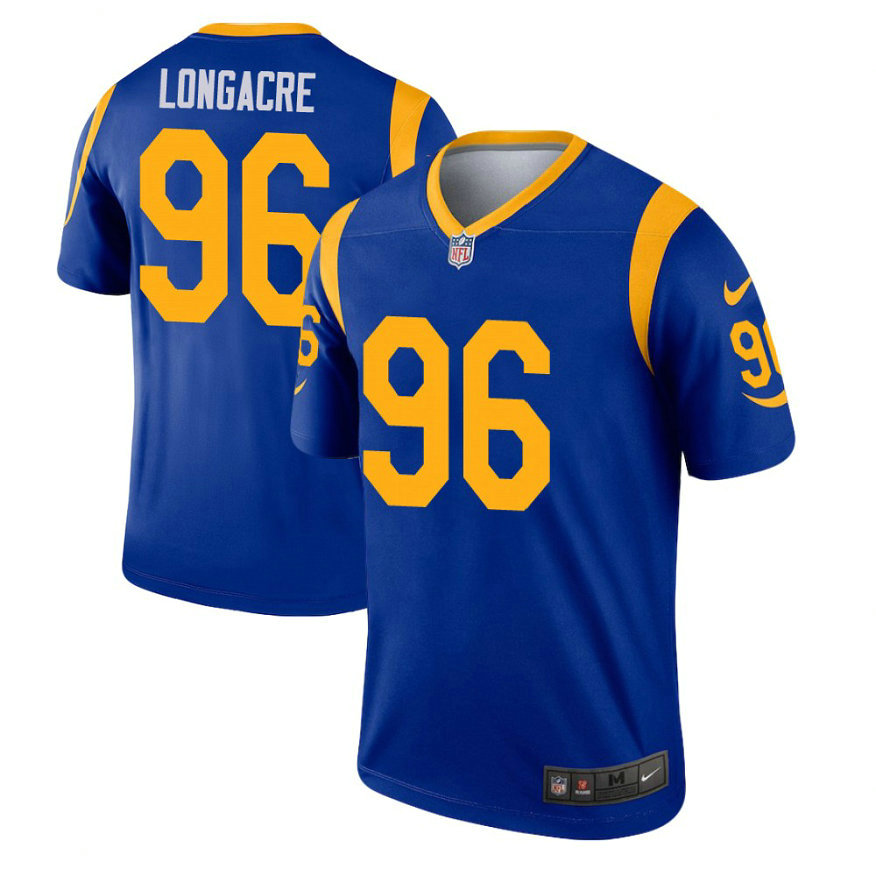 Los Angeles Rams #96 Matt Longacre Royal Legend Jersey Los Angeles Rams #96 Matt Longacre Royal Legend Jersey