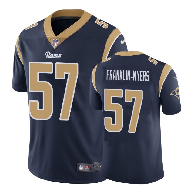 Los Angeles Rams #57 John Franklin-Myers Navy Game Jersey Los Angeles Rams #57 John Franklin-Myers Navy Game Jersey