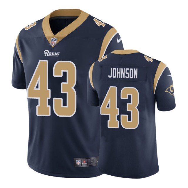 Los Angeles Rams #43 John Johnson Navy Game Jersey With Super Bowl LVI Patch