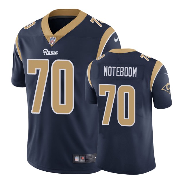 Los Angeles Rams #70 Joseph Noteboom Navy Game Jersey With Super Bowl LVI Patch