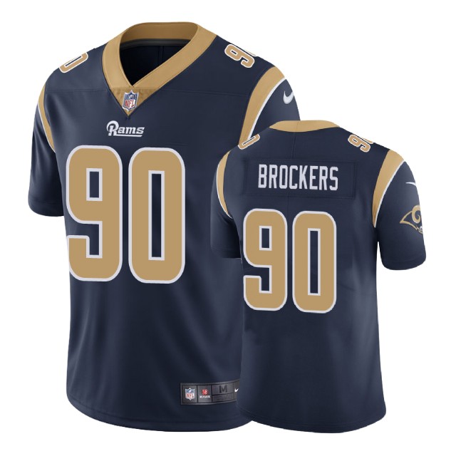 Los Angeles Rams #90 Michael Brockers Navy Game Jersey Los Angeles Rams #90 Michael Brockers Navy Game Jersey