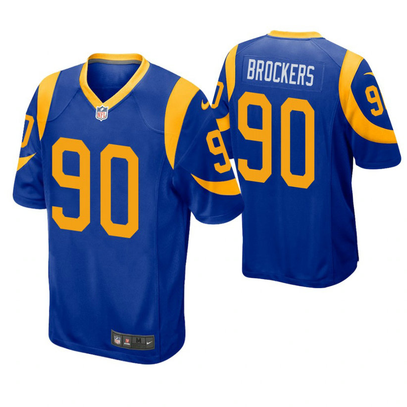 Los Angeles Rams #90 Michael Brockers Royal Game Jersey