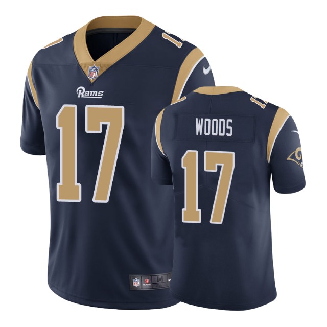 Los Angeles Rams #17 Robert Woods Navy Game Jersey