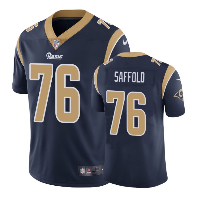 Los Angeles Rams #76 Rodger Saffold Navy Game Jersey