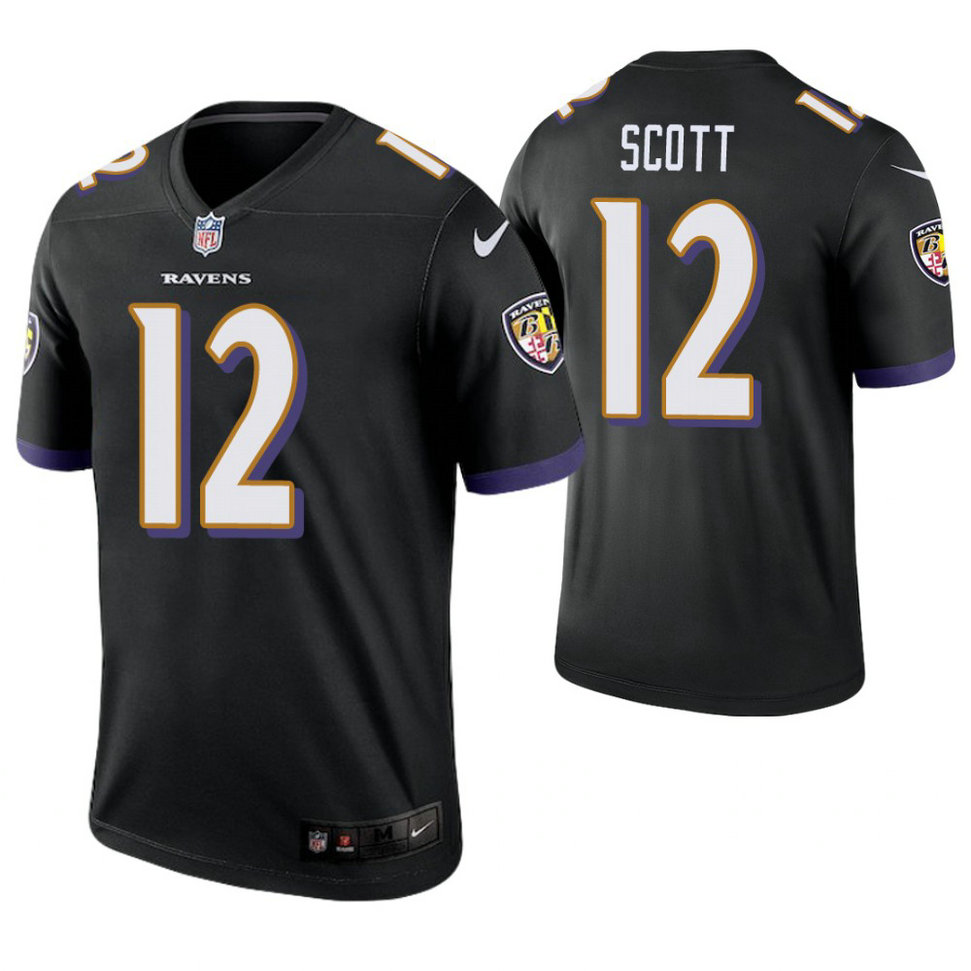 Baltimore Ravens #12 Jaleel Scott Black Legend Jersey Baltimore Ravens #12 Jaleel Scott Black Legend Jersey