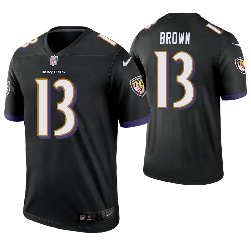 Baltimore Ravens #13 John Brown Black Pro Line Player Jersey