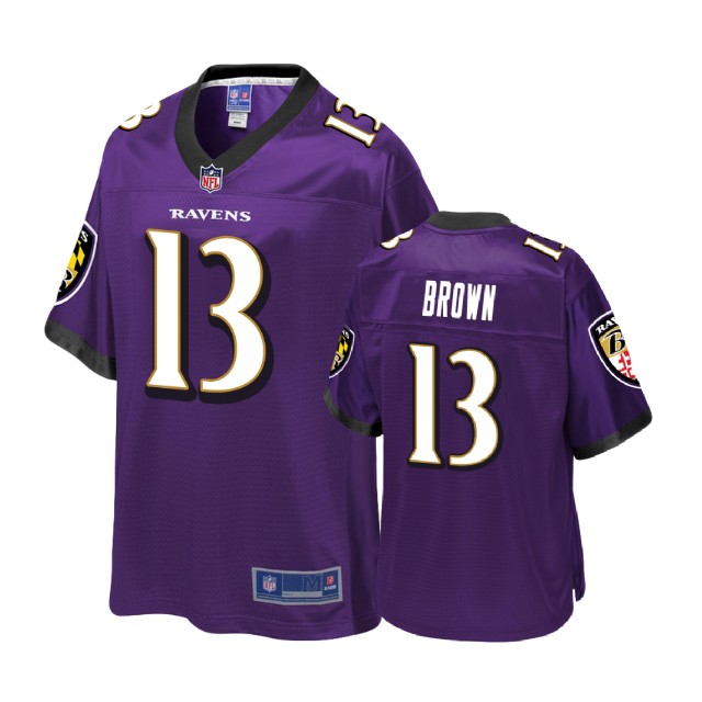 Baltimore Ravens #13 John Brown Purple Player Jersey