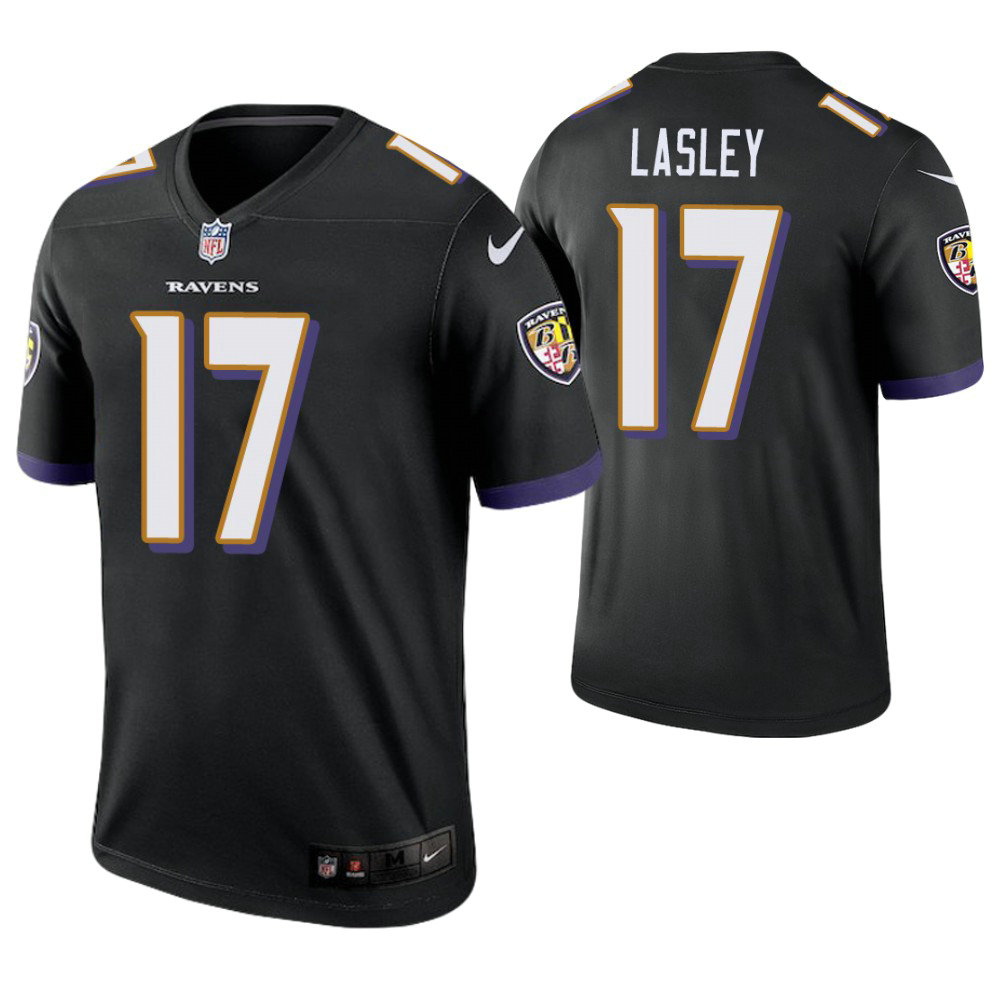 Baltimore Ravens #17 Jordan Lasley Black Legend Jersey