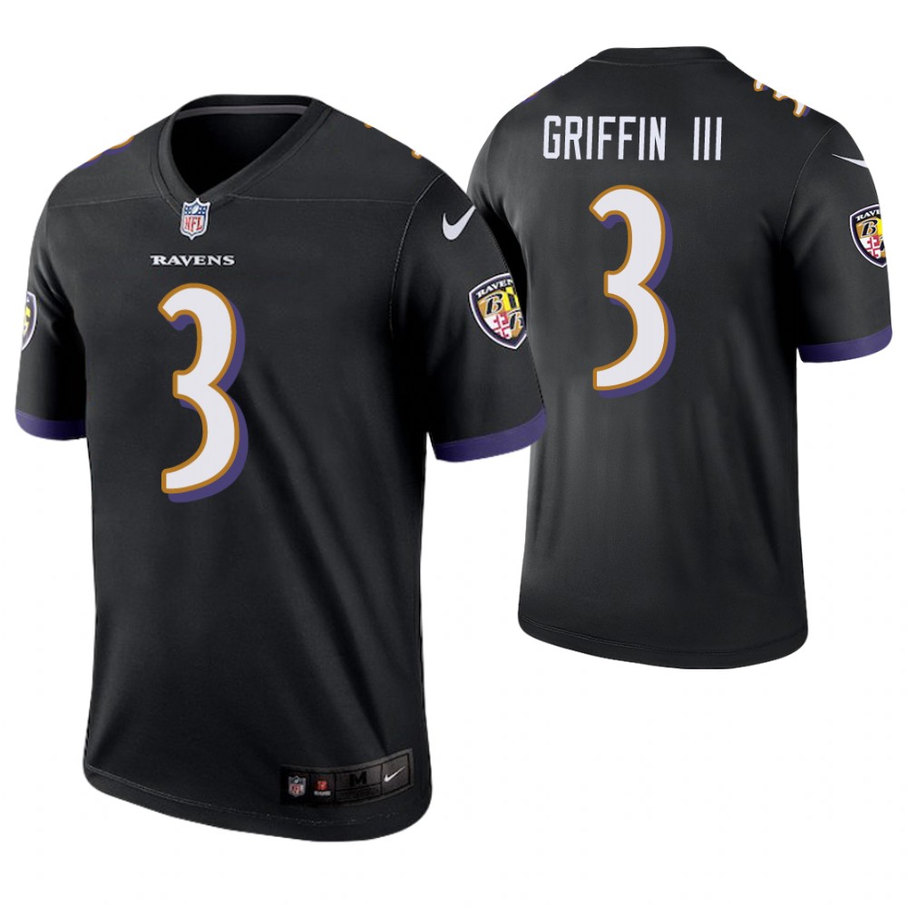 Baltimore Ravens #3 Robert Griffin III Black Pro Line Player Jersey