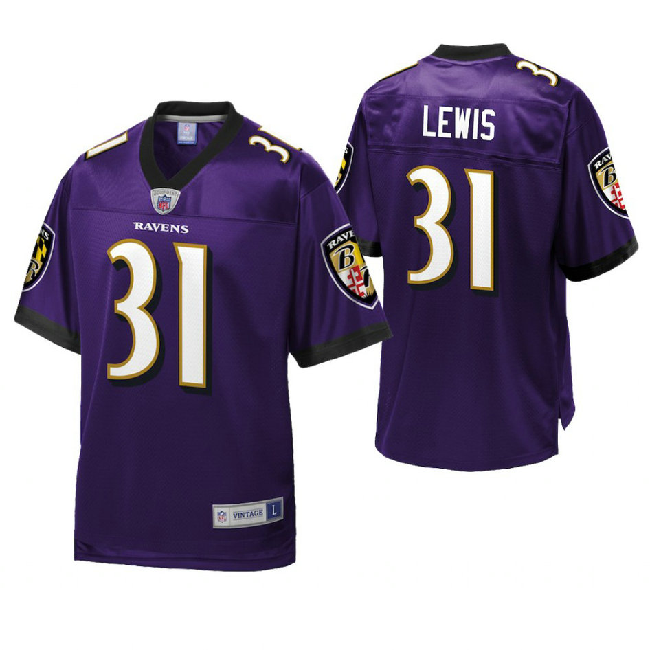 Baltimore Ravens #31 Jamal Lewis Purple Pro Line Retired Player Jersey Baltimore Ravens #31 Jamal Lewis Purple Pro Line Retired Player Jersey